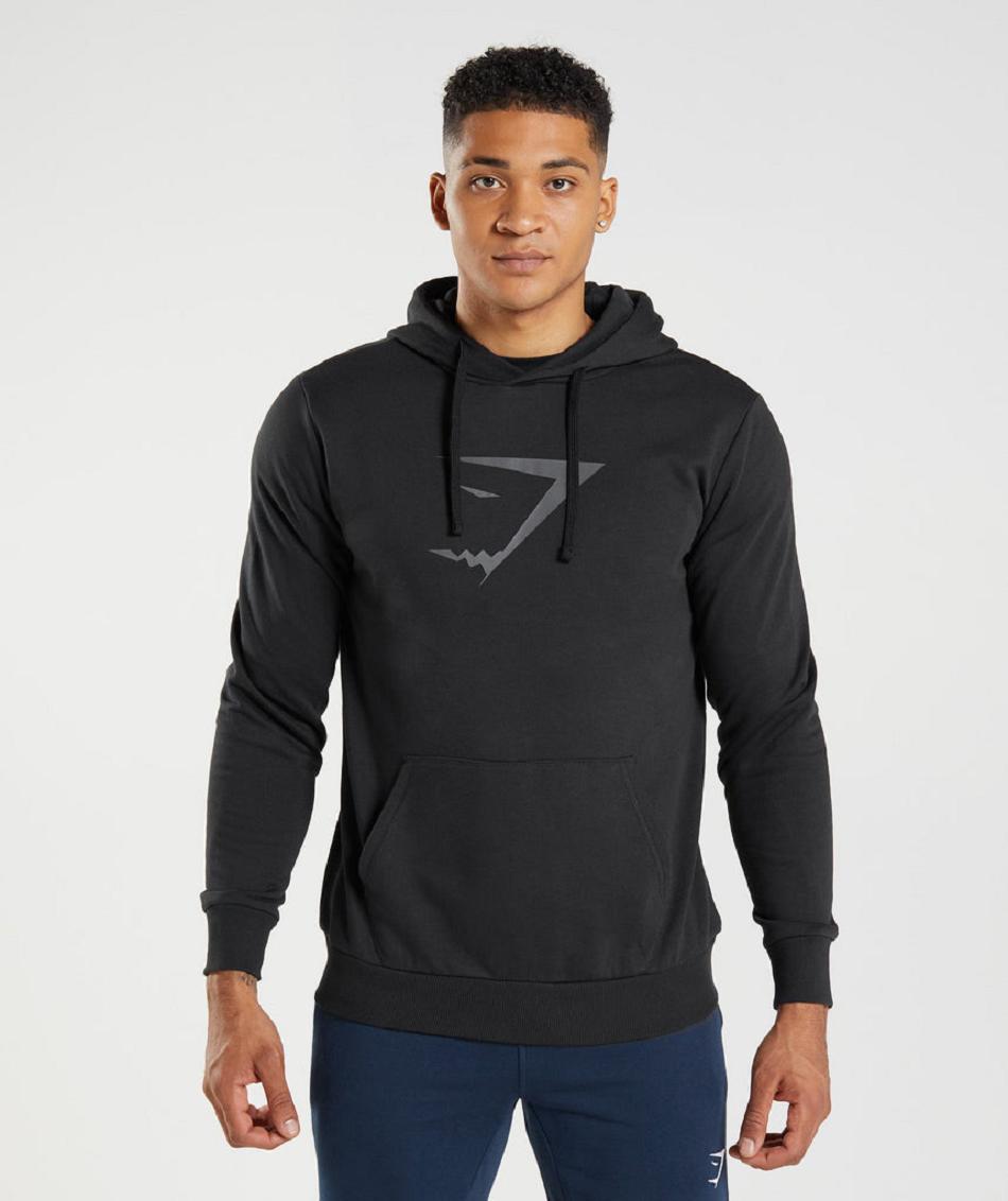 Gymshark Sharkhead Infill Muške Majica S Kapuljačom Crne | HR 2737PJJ